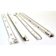 400mm White Bottom Fix Steel Drawer Runner - Pack of 5