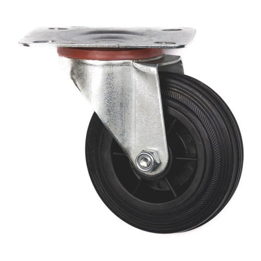 100mm Rubber Swivel Castor (9021100) - Min Order 2