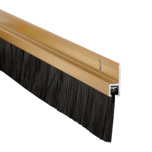 Warmseal Brush Threshold Strip, Gold Effect, 914mm - Pack of 5