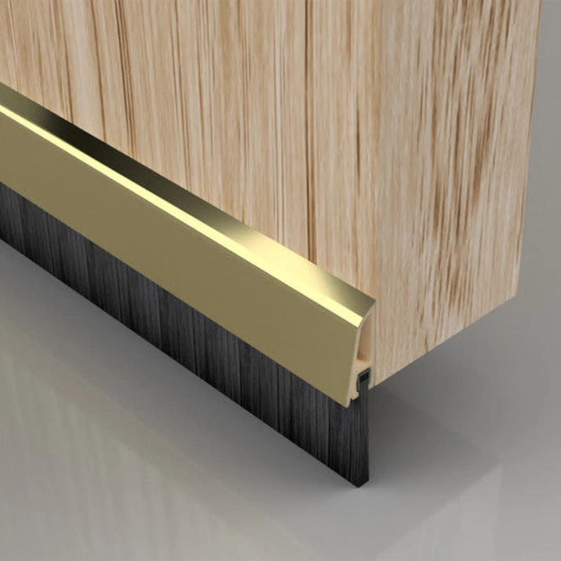 Warmseal Brush Threshold Strip, Gold Effect, 838mm - Pack of 5