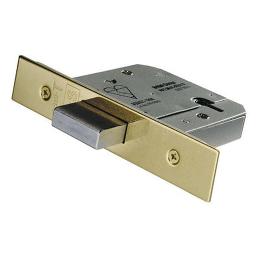 Easi-T Deadlock - 5 Lever - British Standard - Stainless Brass 65 MM