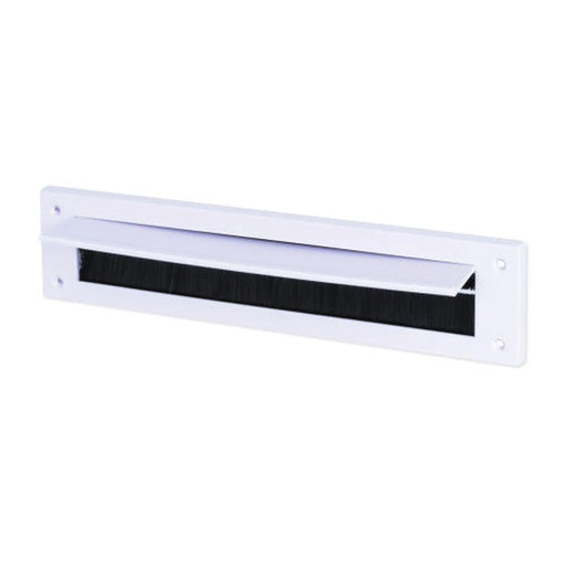 Warmseal Letterbox Draught Excluder With Flap, White, 43mm x 275mm - Pack of 5