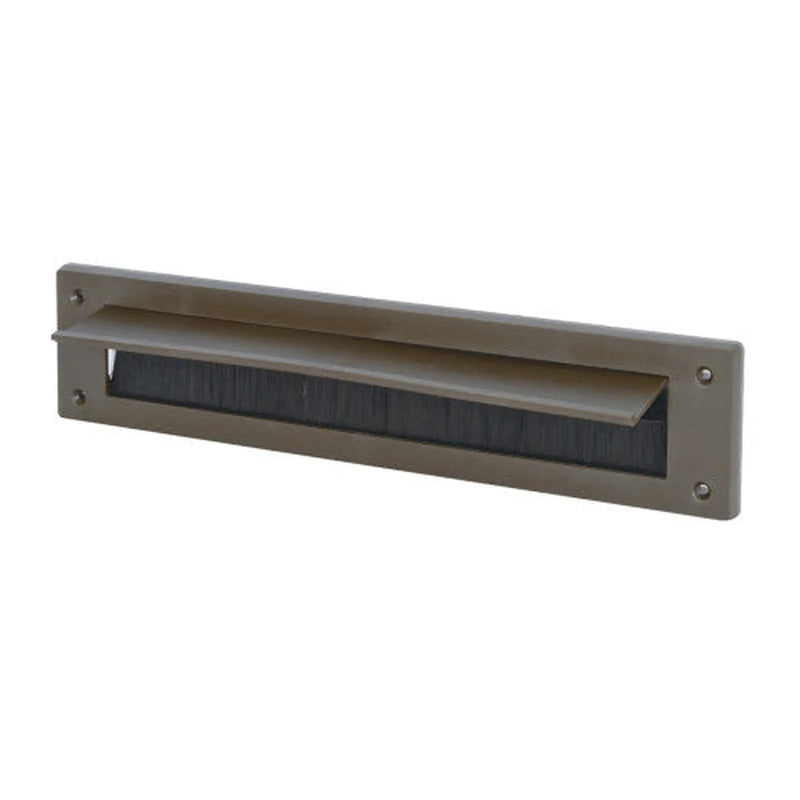 Warmseal Letterbox Draught Excluder With Flap, Brown, 43mm x 275mm - Pack of 5