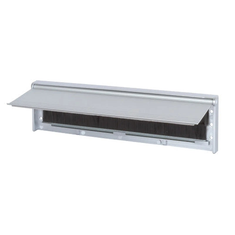 Warmseal Draught Excluder Letterplate Tidy, Silver Effect, 76mm x - Pack of 5