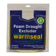 Warmseal PVC Foam Draught Excluder, White, 15m - Pack of 5