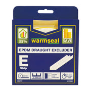 Warmseal 'E' Profile Long-life Foam Draught Excluder, White, 5m - Pack of 5