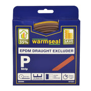 Warmseal 'P' Profile Long-life Foam Draught Excluder, Brown, 5m - Pack of 5