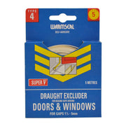 Warmseal Polystyrene 'V' Strip, White, 5m - Pack of 5