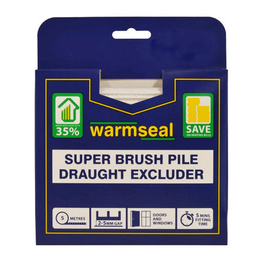 Warmseal Super Brush Pile, White, 5m - Pack of 5