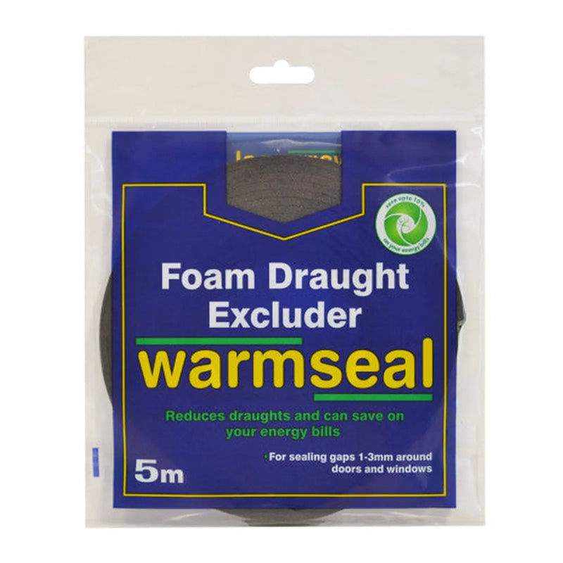 Warmseal Weather seal Sealing Strip, Black, 5m - Pack of 5