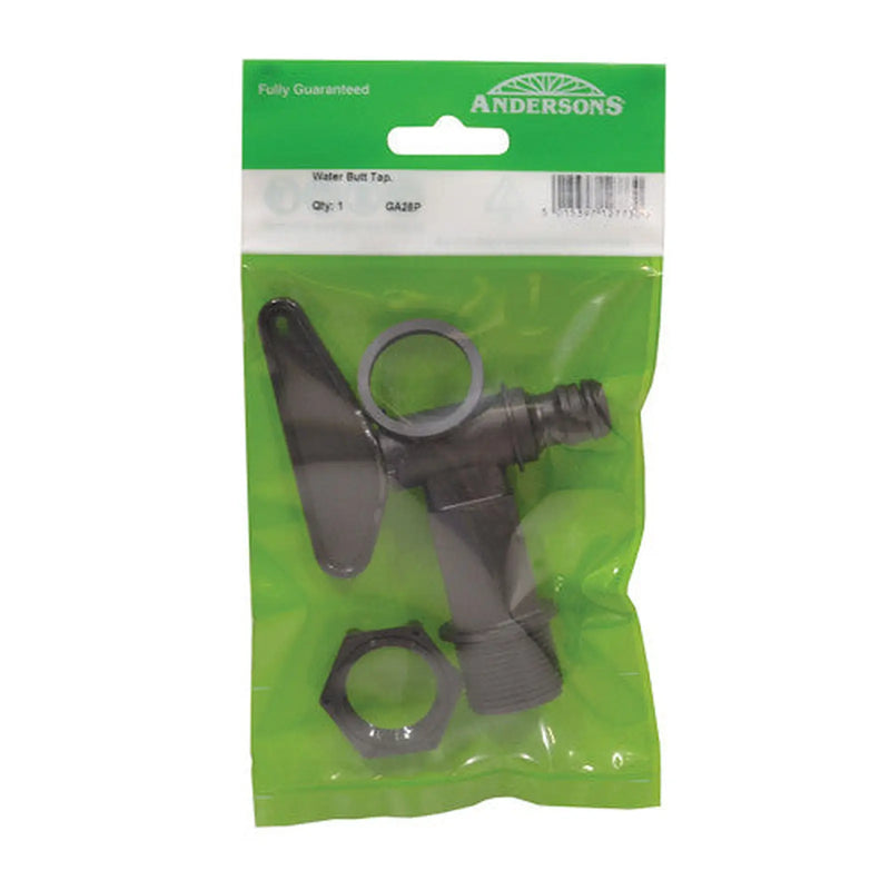 Water Butt Tap, Black, 3/4" BSP - Pack of 5
