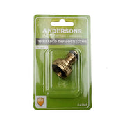 Brass Threaded Tap Connector, 1/2" - 3/4" BSP - Pack of 5
