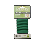Garden Sponge Twist Tie, Green, 4mm x 5m - Pack of 12