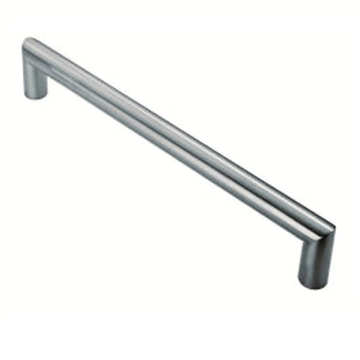 30Mm Dia. Mitred Pull Handle - 450Mm C/C - Bolt Through Fixing - Satin Stainless Steel