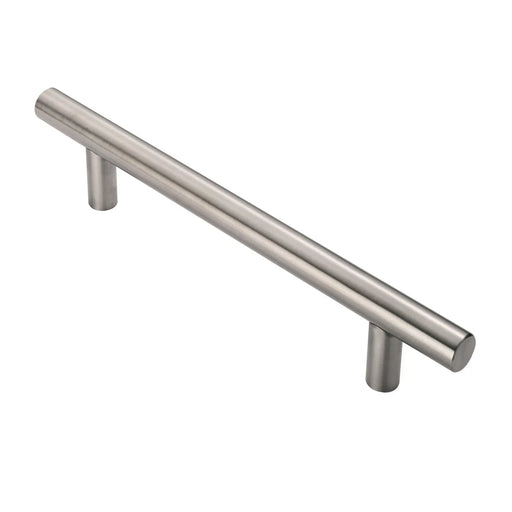 30Mm Dia. T Bar Pull Handle - 600Mm C/C - Bolt Through Fixing - Satin Stainless Steel