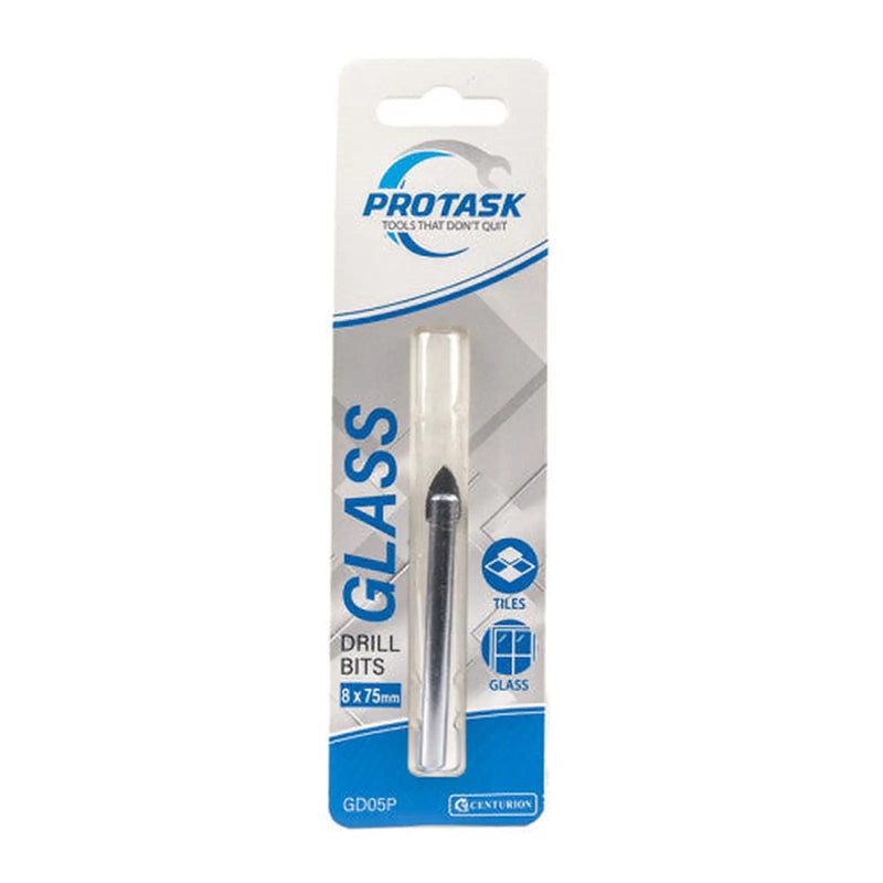ProTask Tile & Glass Drill Bit 8mm x 75mm - Pack of 5