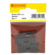 Steel Turn Buttons, Epoxy Black, 40mm - Pack of 5
