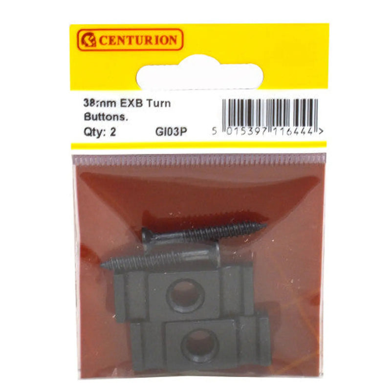 Steel Turn Buttons, Epoxy Black, 40mm - Pack of 5