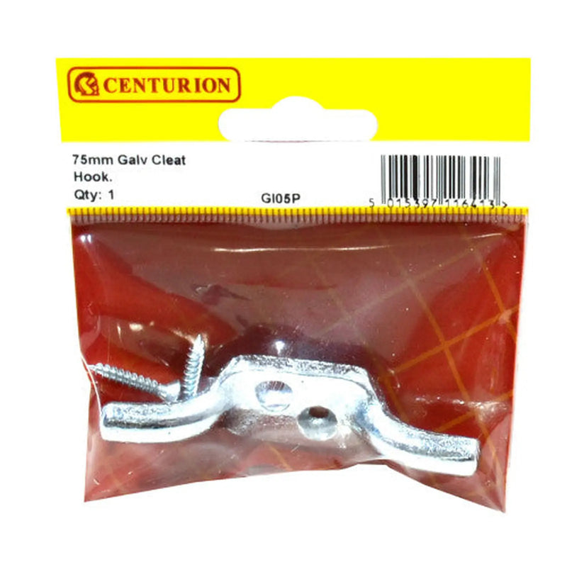 75mm (3") Galvanised Cleat Hook - Pack of 5