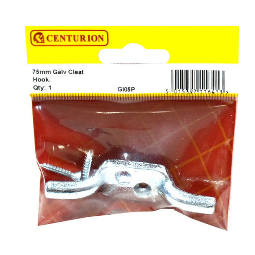 75mm (3") Galvanised Cleat Hook - Pack of 5