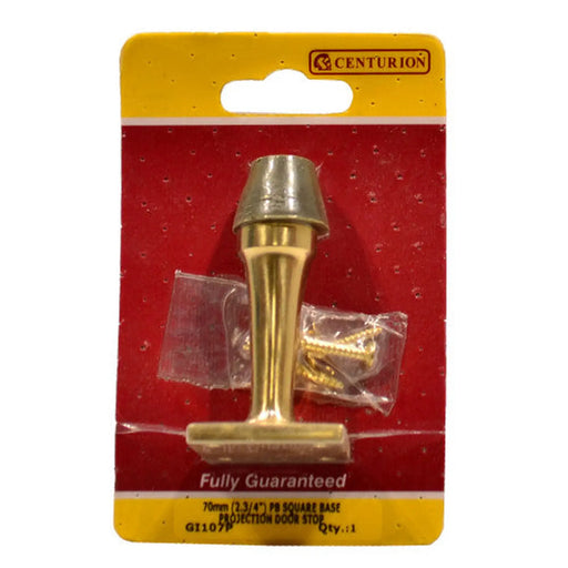 70mm (2 3/4") PB Square Base Projection Door Stop  GI107P - Pack of 5