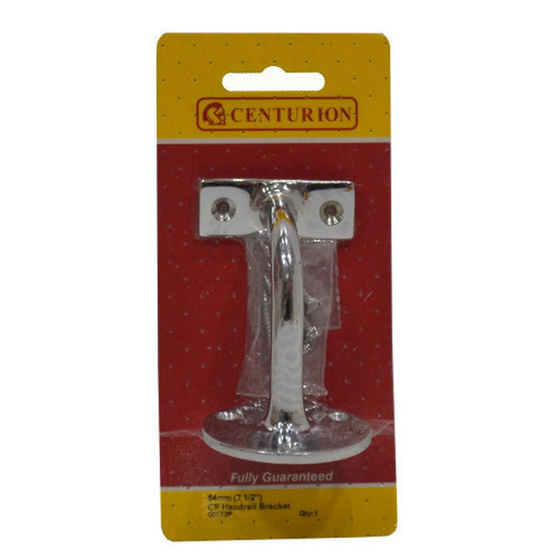 Solid Brass Heavy  Handrail Bracket, Chrome Plated, 65mm - Pack of 5