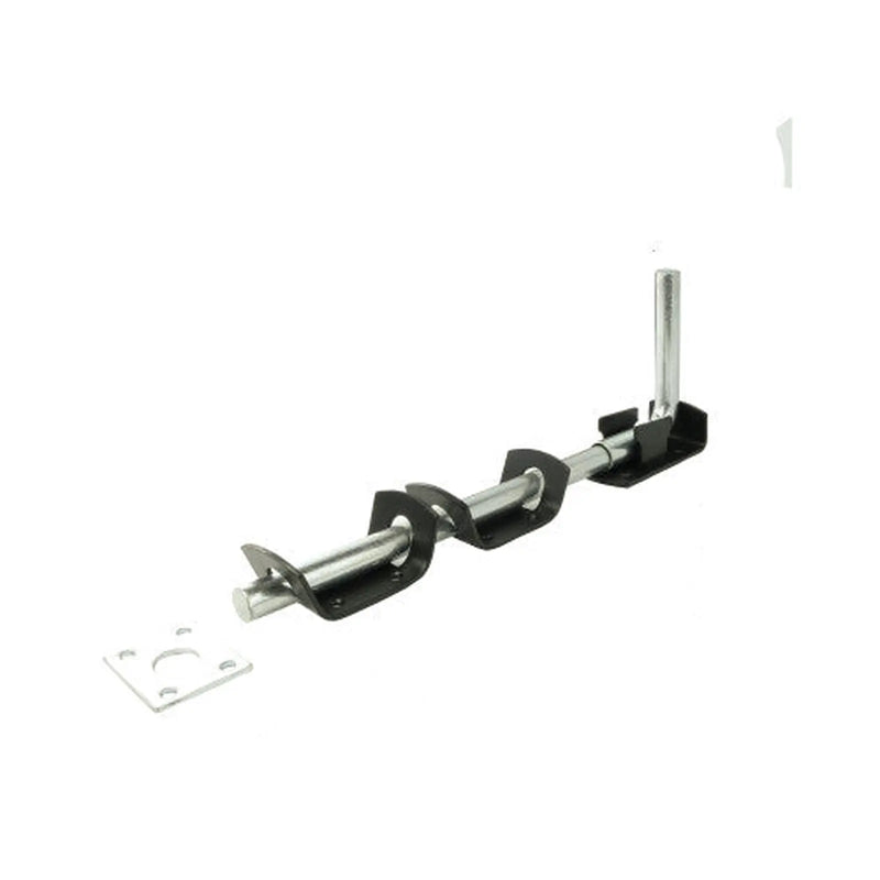 Garage Door Bolts, Epoxy Black, 300mm - Pack of 2