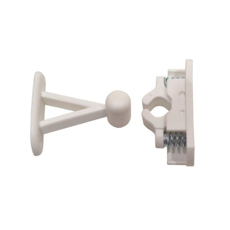 White Plastic Door Catch - Pack of 5