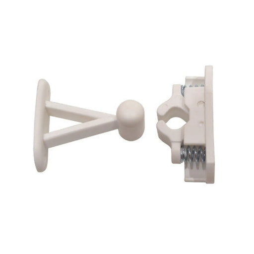White Plastic Door Catch - Pack of 5