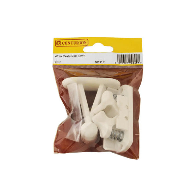 White Plastic Door Catch - Pack of 5