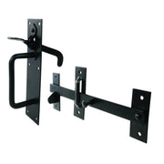 Light Suffolk Latch, Epoxy Black, 200mm - Pack of 5