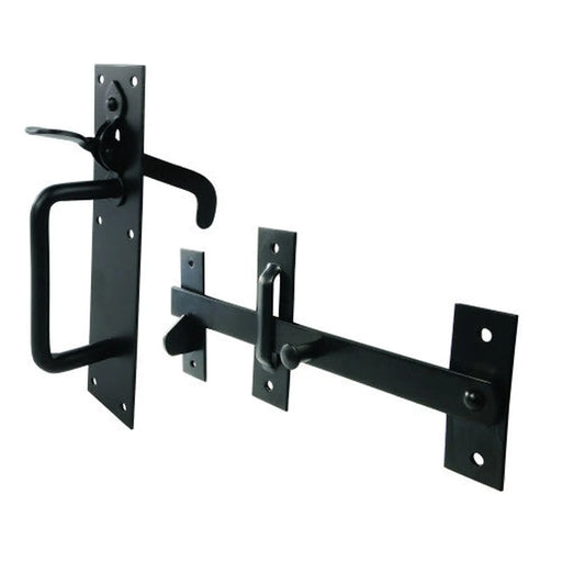 Light Suffolk Latch, Epoxy Black, 200mm - Pack of 5