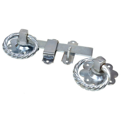 Twisted Ring Gate Latch, Zinc Plated, 150mm - Pack of 5