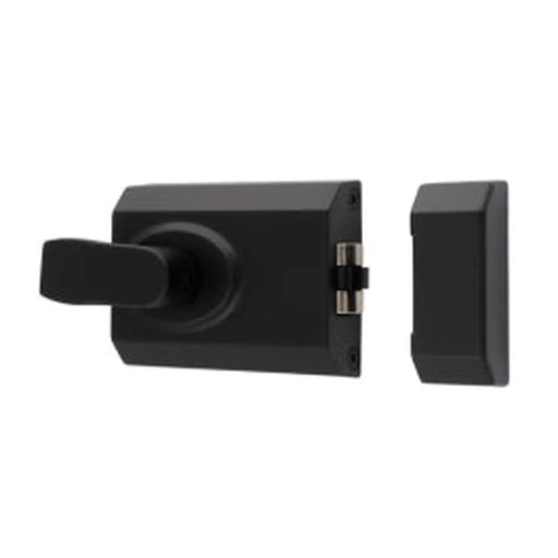 60Mm Rim Cylinder Rollerball Nightlatch C/W Mp5 Cylinder - Matt Black