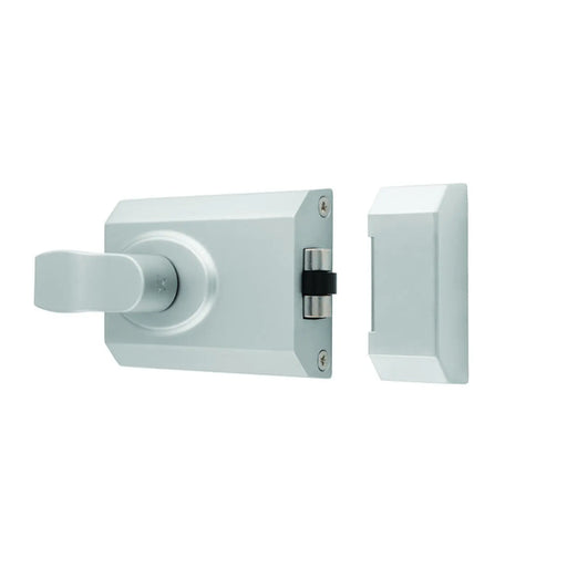 60Mm Rim Cylinder Rollerball Nightlatch C/W Mp5 Cylinder - Satin Chrome
