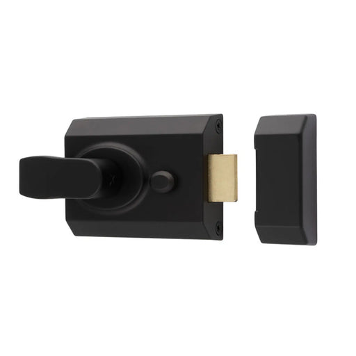 60Mm Rim Cylinder Nightlatch C/W Mp5 Cylinder - Matt Black