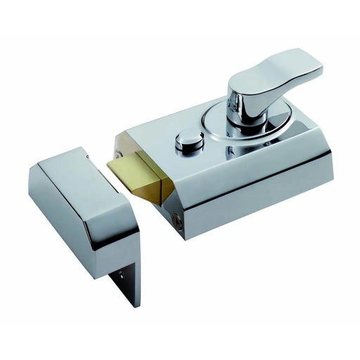 60Mm Deadlocking Rim Cylinder Nightlatch C/W Mp5 Cylinder - Retail Pack - Polished Chrome