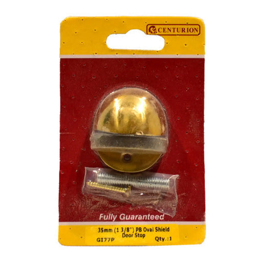 35mm (1 3/8") PB Oval Shield Door Stop - Pack of 5