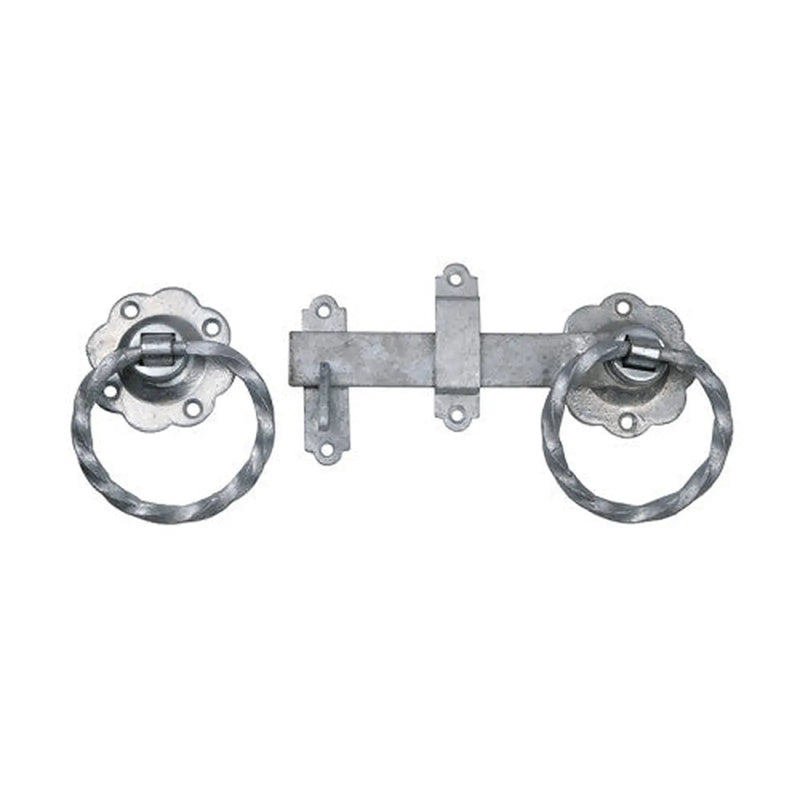 Twisted Ring Gate Latch, Galvanised, 150mm - Pack of 3