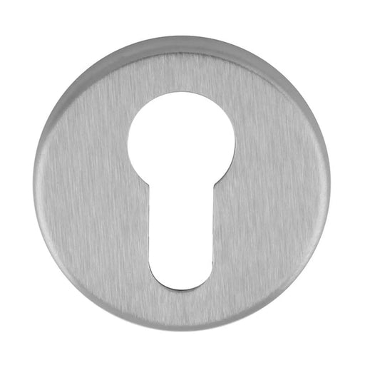 Escutcheon - Euro Profile - Push-On Round Rose Csa (Satin Chrome) - Satin Chrome