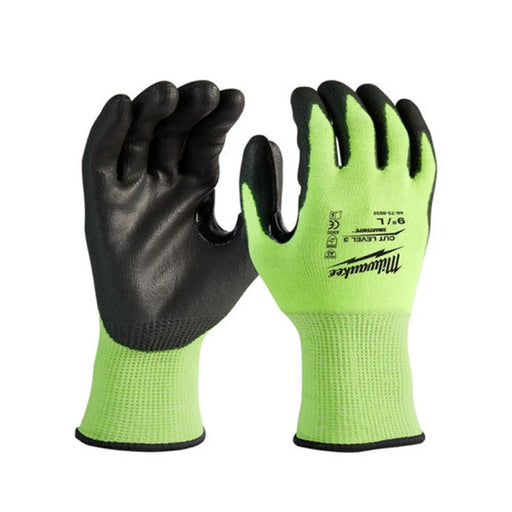 MILWAUKEE HI-VIS CUT C GLOVES - 8/M - 1PC