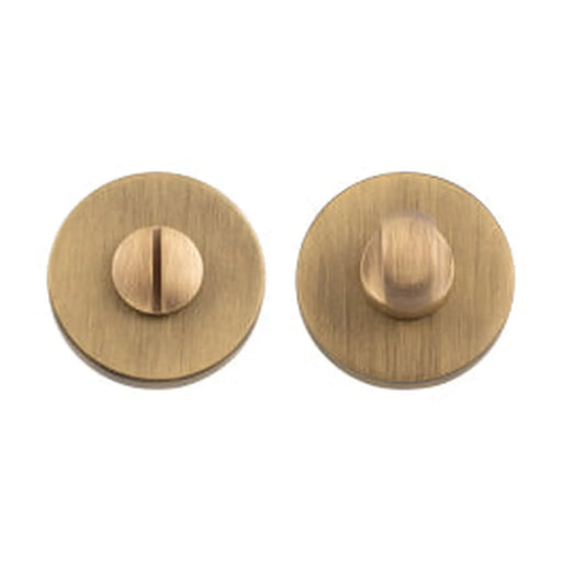 Turn & Release On Push-On Round Rose Bgo (Brushed Bronze Matt) - Antique Brass