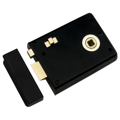 4 X 3" Rim Latch - Dual Handed - Black Japanned