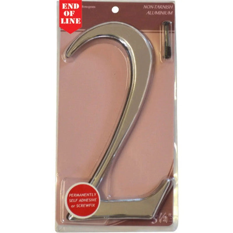 Glass/Silver Numbered Plaque 2 - Pack of 5