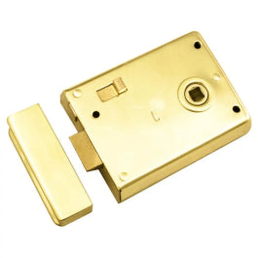 4 X 3" Rim Latch - Dual Handed - Polished Brass