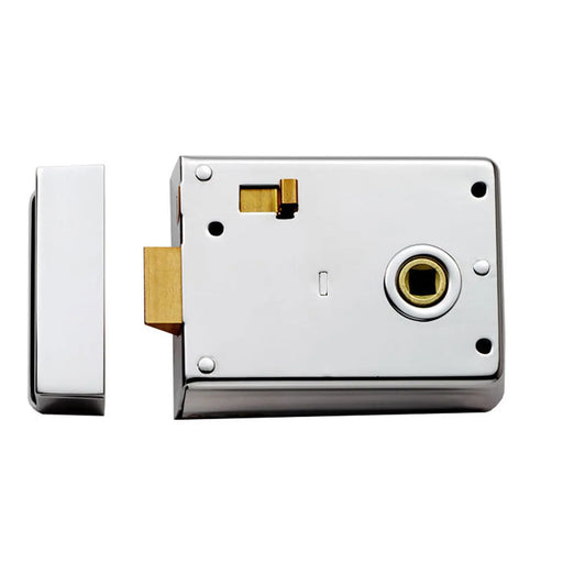 4 X 3" Rim Latch - Dual Handed - Polished Chrome