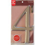 Glass/Silver Numbered Plaque 4 - Pack of 5