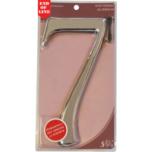 Glass/Silver Numbered Plaque 7 - Pack of 5