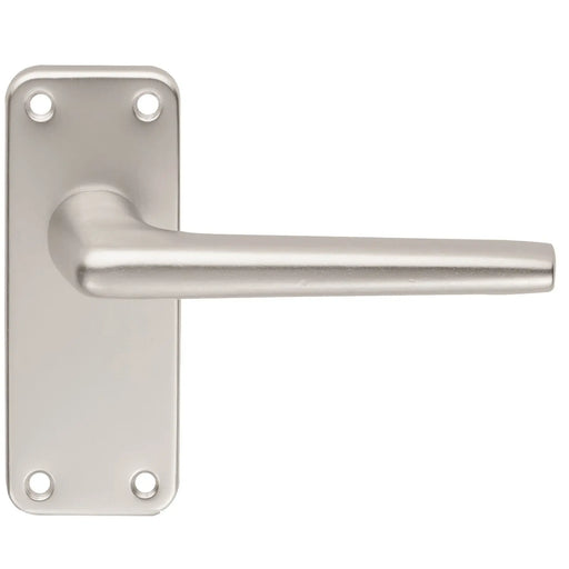 Aluminium Lever Latch Internal Pack C/W Saa22 Handles 2.5” Tubular Latch & 1 Pair Of Hinges - Satin Anodised Aluminium