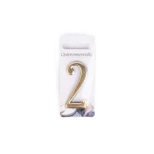 2" Gold Effect Numeral 2 - Pack of 5